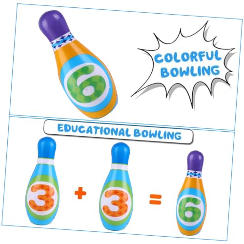 Mini PU Solid Bowling Pins Balls Safe Indoor Sports for S Physical Training and Educational Development Fun Game for Beginners