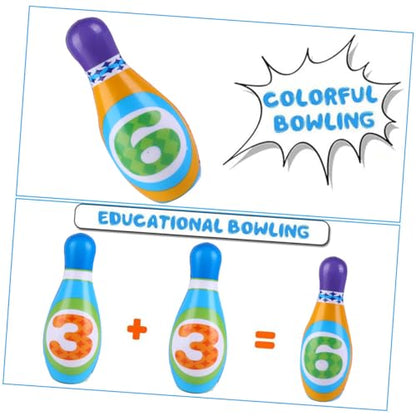 Mini PU Solid Bowling Pins Balls Safe Indoor Sports for S Physical Training and Educational Development Fun Game for Beginners