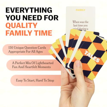 TALES Family Edition 150 Conversation Cards for Family Game Night, Adults, Teens, and Kids, Family Dinners, and Gatherings, Prompts for Meaningful Connections - color: Family Edition