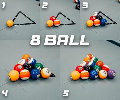 Fedor Gorst MagicRack 8-Ball + 9/10-Ball Combo Pack, Precision Rack for Perfect Breaks, Durable Pool Ball Template