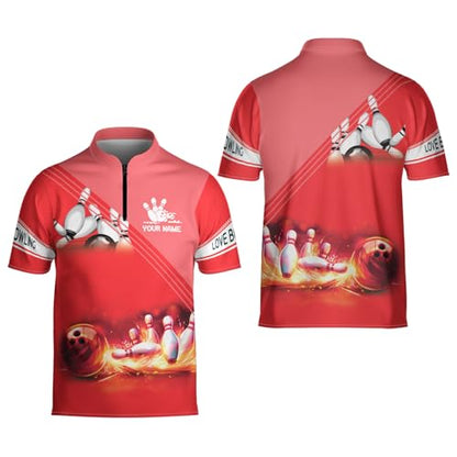 Personalized Custom Jersey for Men, Uniform Shirt for Bowling Team Gift - color: D7