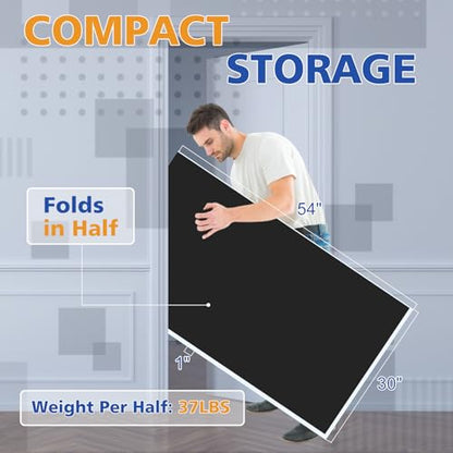 Ping Pong Table Top for Billiard Table, 9FT Foldable Table Tennis Table Topper for Pool Table, Indoor Outdoor Table Tennis Conversion Top w/Net & Premium Foam Padding