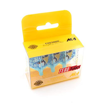 CUESOUL TERO AK4 Dart Flights Standard Shape,Peking Opera Design,Set of 3 pcs - color: Blue
