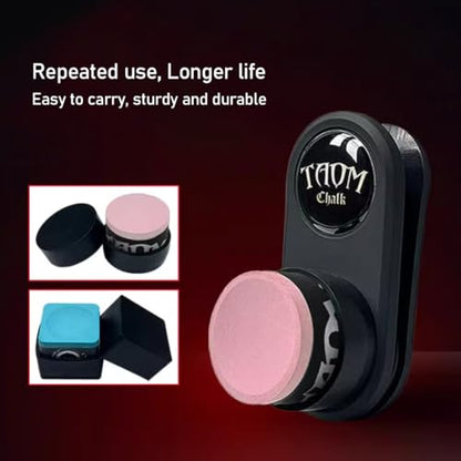 TAOM Magnetic Chalk Holder Belt Clip for Round and Square,Portable Pool Cue Chalk Holder with Silicone Clip,Silent Chalk Holder Pool Billiards,Chalk Case Pool Table Accessories - color: A-White Lion
