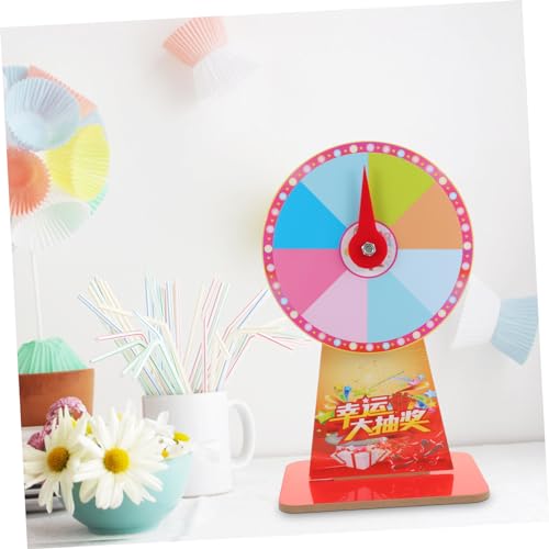 Roulette Wheel Game for Parties Rotating Tabletop Raffle Wheel Plastic Carnival Game Props Style Fun for Adults and Boys and Girls