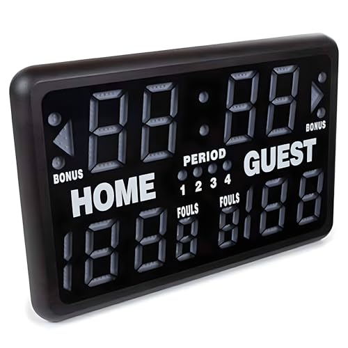 Multisport Indoor Tabletop Scoreboard with remote control, Black