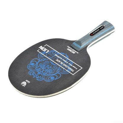 Table Tennis Paddle with 7-Ply Blade, Carbon Fiber & Aryl Group Composite Wood, Long Handle Horizontal Grip Racket for Ping Pong Games and Training - size: Long