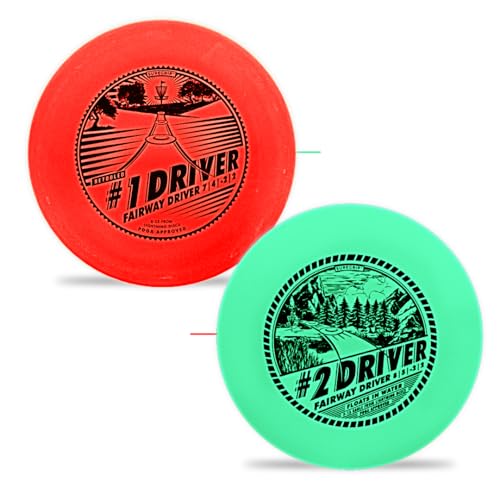 Lightning 2-Pack – #1 Driver & #2 Driver (Sure Grip) – Disc Golf Drivers Set, Distance & Control, Floats on Water (#2 Driver Only)