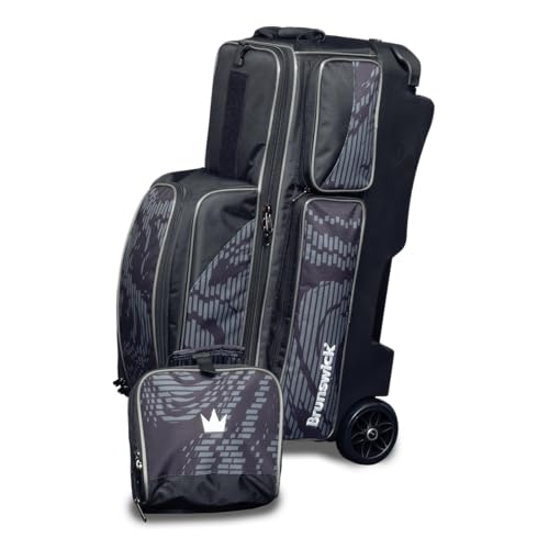 Brunswick Punisher Triple Roller Bowling Bag - color: Grey