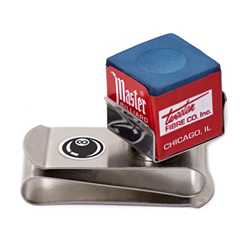 OKKO Metal Magnetic Billiard Pool Cue Chalk Holder + 1 pc of Master Chalk