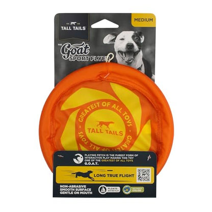 Tall Tails G.O.A.T. Greatest of All Toys Sport Flyer Fetch Toy for Dogs, Medium - size: Medium