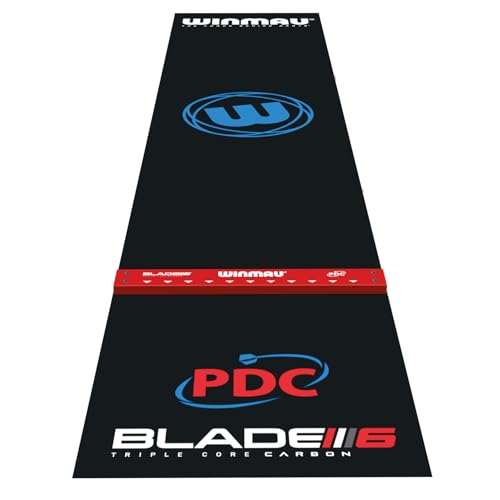 WINMAU Dart Mat with Throw Line for Soft Tip and Steel Tip - Available in Outshot and Clearzone Style - style: Precision