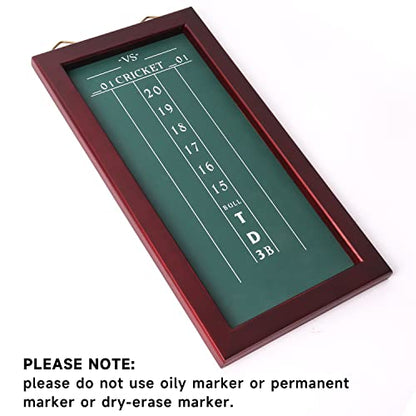 GSE Games & Sports Expert Chalk Dart Scoreboard for Dart Board Cricket & 01 Dart Games with Chalks and Chalk Wipe (Standard/Large) - style: Standard