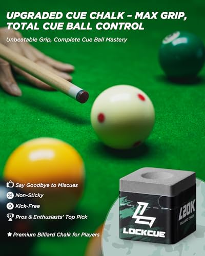 Professional Slate Gray Billiard Chalk with Aluminum Case Holder - High Density Pool/Snooker Accessories