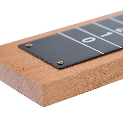 Steel Scoreboard Nailed on a Beech Board with Magnetic Score Keepers for Cornhole and Other Games (17" H x 2.75" W)