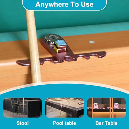 CROWN ME Portable Weighted Pool Cue Holder, Billiard Chalk Holder, Pink Cue Rest Cue Stick Holder, Aluminum Material, Storage Rack - color: Pink