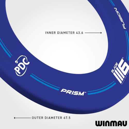 WINMAU Blade 6 Dartboard Set – PDC Endorsed Professional Dart Board with Surround – Includes 2 Steel Tip Dart Sets, Oche Line & Checkout Card – Complete Home Darts Setup