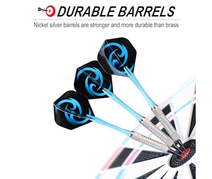 Soft Darts Set 12Packs with 4 Colors Plastic Shafts,Extra Flights,Points and Flight Protectors