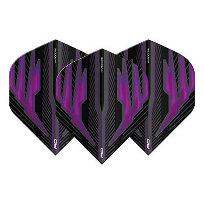 Hardcore Radical Extra Thick Standard Dart Flights - 4 Sets Per Pack (12 Dart Flights in Total) & Red Dragon Checkout Card