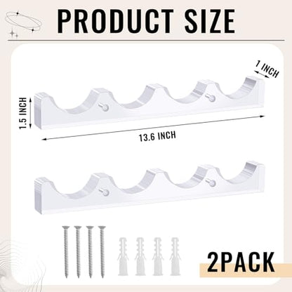 2 Pcs Hockey Puck Display Case Acrylic Ice Hockey Display Holder Shelf Wall Mount Storage Rack for 4 Pucks for Collecting Pucks Room Decoration