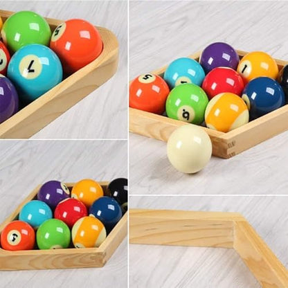 9 Ball Racks,Wooden Diamond Shaped Billiard Holder,9-Ball Diamond Rack Pool Table Triangle Ball Rack