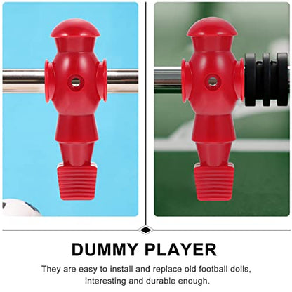 Veemoon Football Pool Player Replacement Set - 2Pcs Durable Resin Foosball Figures for Table Football Game Easy to Install and Colorful Design