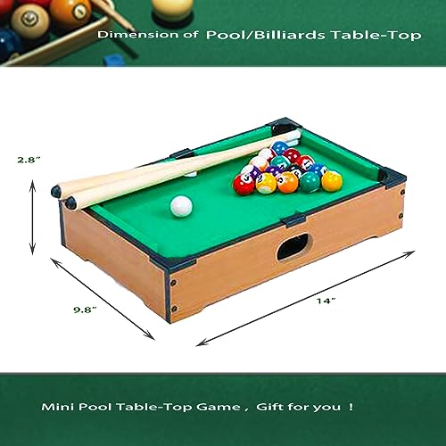 Mini Pool Table for Kids Small Billiards Game Table Top Pool Table Toy for Cat Gift for Kids Cat Pool Table Toy - style: P-14"