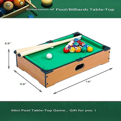 Mini Pool Table for Kids Small Billiards Game Table Top Pool Table Toy for Cat Gift for Kids Cat Pool Table Toy - style: P-14"