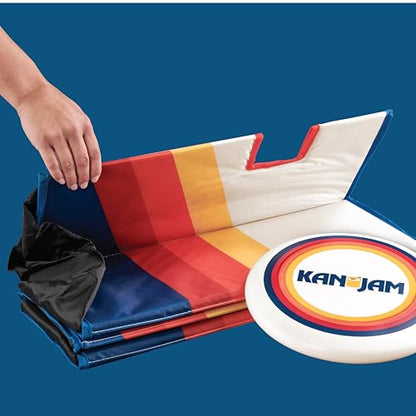 Kan Jam Pack 'N Go Foldable Travel Disc Toss Game - Portable All-Weather Beach Games - Built-in Scoring & Easy Setup - Tailgate Essentials & Yard Fun