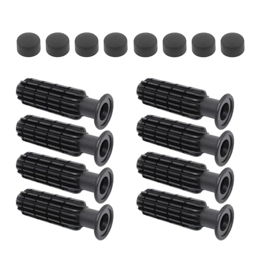8Pcs Foosball Grips with End Plug Rod Portable Table Soccer Replacement Children