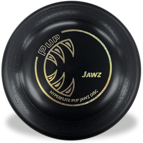 Hyperflite Pup Jawz Puncture Resistant Dog Flying Disc, Small Dogs | Puncture Resistant, Competition Approved | 7-inch, 90g | Small Dogs | Black - color: Black