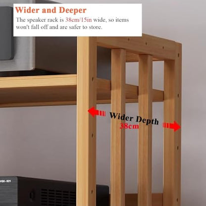 Media Storage Cabinet for Audio Video Equipment - Organize Living Room Gaming Setup with Resistent Shelving Unit - size: W-60cm