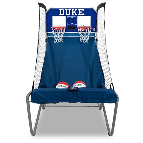 Pop-A-Shot - Home Dual Shot with NCAA Graphics l Sensor Scoring l 16 Game Modes l 7 Balls l Foldable Storage l for All NCAA Fans - style: Duke Blue Devils