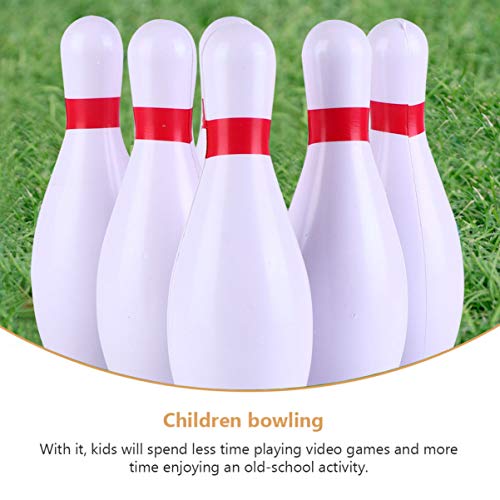 YARNOW 1Set PU Bowling for Indoor Bowling Games Safe and Fun for Ages Easy to Assemble Pins Balls for Family Fun and Reducing Screen