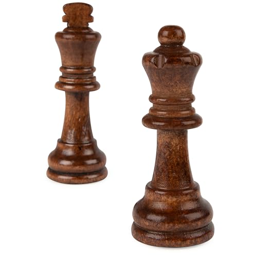 Spin Master Games Legacy Deluxe Chess & Checkers Set, Classic Two Player Game Includes Folding Board with Solid Wood Playing Pieces, for Kids and Adults Ages 8 and up - color: Chess & Checkers