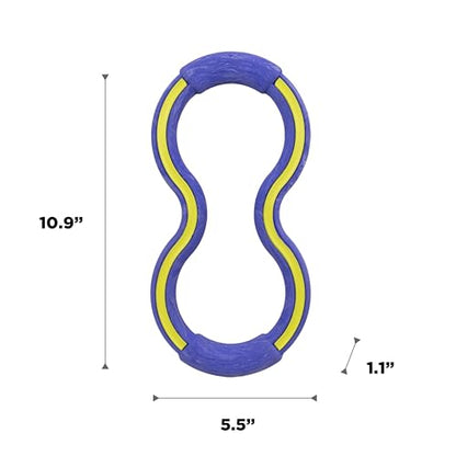Outward Hound FlyFetch Tug Dog Toy, Durable Rubber, Fetch & Tug-o-War, All Breeds, 10.9" - color: Tug Purple