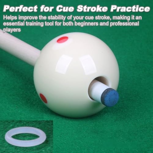 Billiards Training Ball Billiards Cue Ball with Hole Billiards Practice Ball Aiming Helper Snooker Practice Assist Accessory