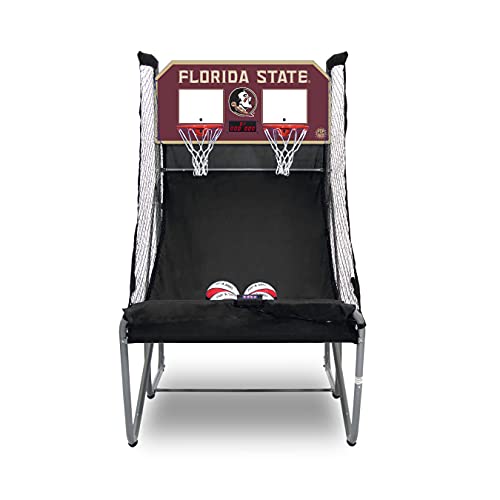 Pop-A-Shot - Home Dual Shot with NCAA Graphics l Sensor Scoring l 16 Game Modes l 7 Balls l Foldable Storage l for All NCAA Fans - style: Florida State Seminoles
