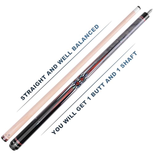 36 Inch/ 42 Inch/ 48 Inch Short Pool Cue Stick for Kids, Canadian Maple Billiard Cues for Tight Spaces - color: Grey 42"