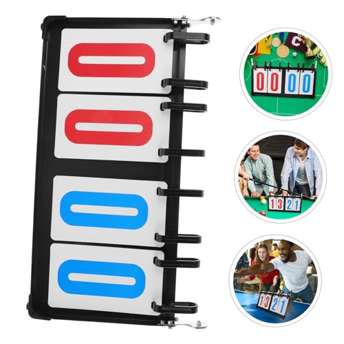 BESPORTBLE Portable Flip Scoreboard for Soccer Basketball and Tennis Durable Design for Use Compact Tabletop Scorekeeper with Four- Display