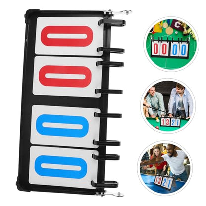 BESPORTBLE Portable Flip Scoreboard for Soccer Basketball and Tennis Durable Design for Use Compact Tabletop Scorekeeper with Four- Display
