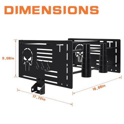 Wall Mounting Storage Luggage Rack/Tour Trunk Pack Pak for Harley Touring Road King, Road Glide, Electra Glide, Street Glide, Sportster, Dyna, Softail - color: Black