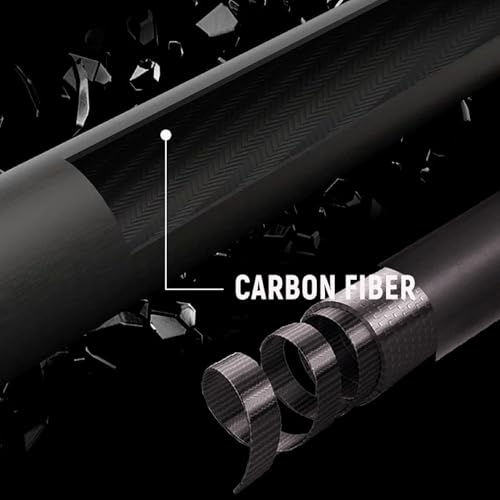 Carbon Fiber Pool Cue 58" with Pigskin Tip & Bakelite Ferrule, 2-Piece Low Deflection Billiard Cue Stick 19-20oz, Handmade for Pool/Black Eight & Nine Balls