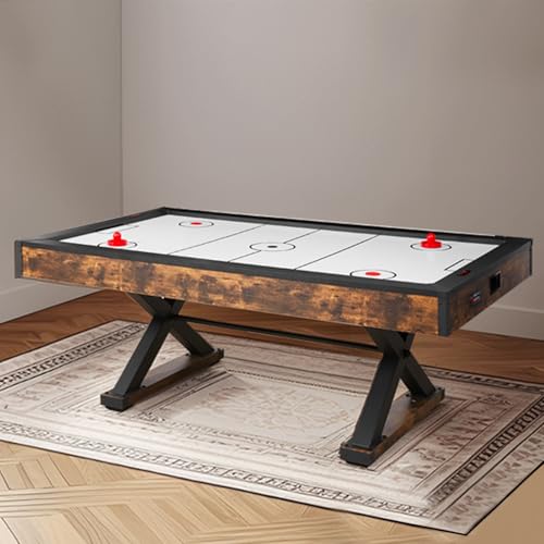 VEVOR 84" Air Hockey Table, Indoor Arcade Table Gaming Set with 2 Pushers, 2 Pucks, Electronic Scorer, X-Shaped Legs & High-Powered Blower, Air Powered Hockey Game Table for Family Game Room Office