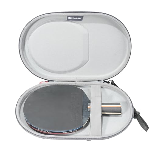 Carrying Case for Ping Pong Paddles/Table Tennis Paddles, Hard Protecitve Bag with Adjustable Wrist Strap, Compact Design Portable Lightweight (Case Only) - color: Gray