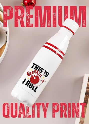Onebttl Bowling Gifts for Men, Women, Bowling Water Bottle, 17oz Stainless Steel Insulated Water Bottle, This is How I Roll - color: This is How I Roll