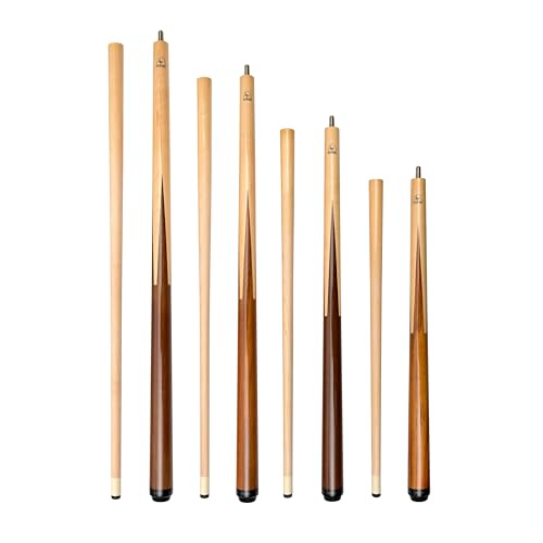 ASKA Short Pool Cue Sets, Canadian Maple Billiard Cue Sticks, 13mm Tip, 5/16x18 Joint, Multi-Set Options for Home & Game Rooms - style: Set of 4, Sneaky Pete