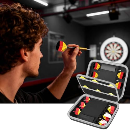 Boobowl Hard Dart Case for Steel and Soft Tip Darts, Holds 12 Darts | Hard EVA Case With 12 Dart Slots, 6 Mesh Pockets And Zipper Storage For Flights, Tips And Shafts; Case Only - Blue - size: Holds for 12pcs Grey