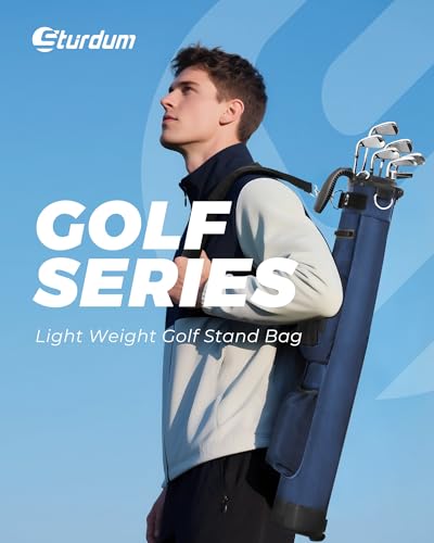 Golf Lightweight Stand Bag, Portable Golf Carry Bag with Insulated Cooler Pocket, Easy to Carry and Ideal for Driving Range, Pitch n Putt, Par 3, Executive Courses - color: Dark Blue