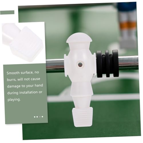 BESPORTBLE 5Pcs Foosball Table Football Players Replacement for Standard Rods Lightweight White Soccer Men Figures Easy to Install Foosball Supplies for Indoor Family Game Accessories